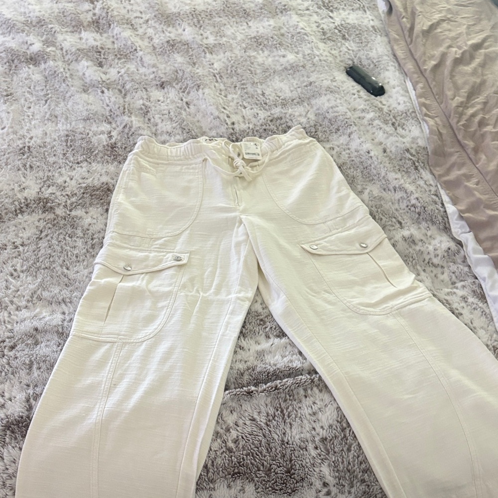 We The Free Light Beige Drawstring Pants